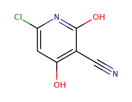 Molecular Structure of 19867-18-6 (6-chloro-4-hydroxy-2-oxo-1,2-dihydropyridine-3-carbonitrile)