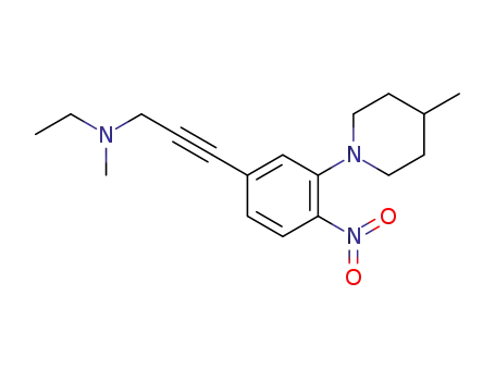 ethyl-methyl-{3-[3-(4-methyl-piperidin-1-yl)-4-nitro-phenyl]-prop-2-ynyl}-amine