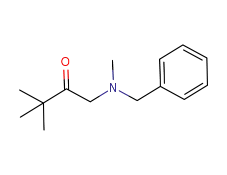 Molecular Structure of 877869-93-7 (2-Butanone, 3,3-dimethyl-1-[methyl(phenylmethyl)amino]-)
