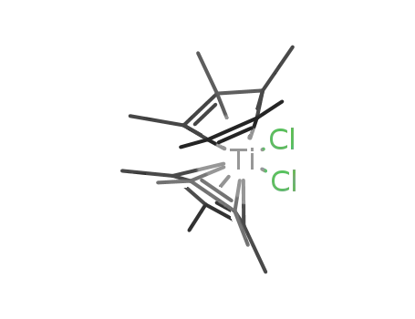 Molecular Structure of 11136-36-0 (BIS(PENTAMETHYLCYCLOPENTADIENYL)TITANIUM DICHLORIDE)