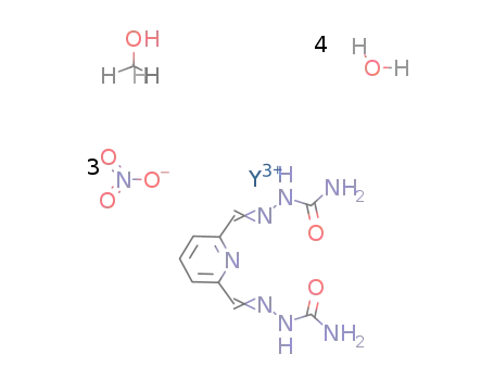 [Y(NO3)3(2,2'-[pyridine-2,6-diylbis(methan-1-yl-1-ylidene)]bis(nydrazinecarboxamide))]*4H2O*MeOH