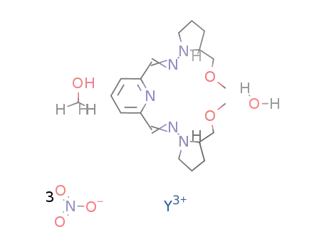 [Y(NO3)3(2S,2'S-N,N,-[pyridine-2,6-diylbis(methan-1-yl-1-ylidene)]bis(2-methoxymethyl)pyrrolidin-1-amine)]*MeOH*H2O
