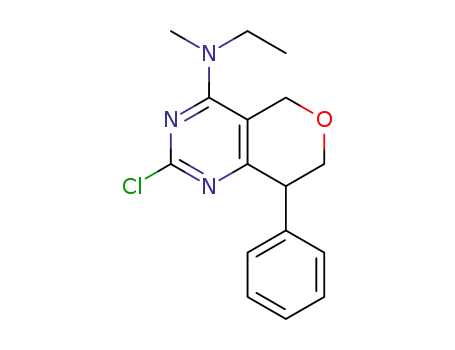 2-chloro-N-ethyl-N-methyl-8-phenyl-7,8-dihydro-5H-pyrano[4,3-d]pyrimidin-4-amine