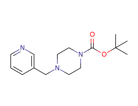 Molecular Structure of 150812-36-5 (tert-butyl 4-((pyridin-3-yl)methyl)piperazine-1-carboxylate)