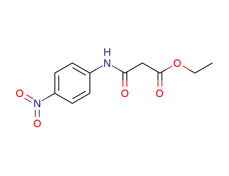 Molecular Structure of 10390-08-6 (Propanoic acid, 3-[(4-nitrophenyl)amino]-3-oxo-, ethyl ester)