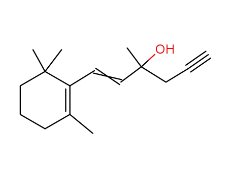 Molecular Structure of 14168-34-4 ((1E)-3-methyl-1-(2,6,6-trimethylcyclohex-1-en-1-yl)hex-1-en-5-yn-3-ol)
