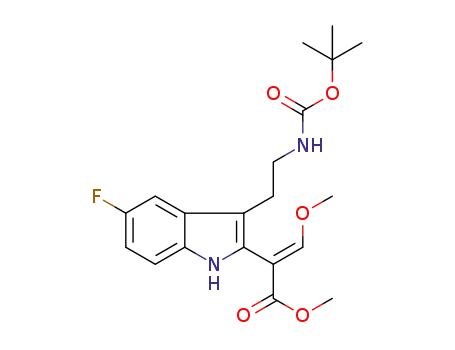 (E)-methyl 2-(3-(2-(tert-butoxycarbonylamino)ethyl)-5-fluoro-1H-indol-2-yl)-3-methoxyacrylate