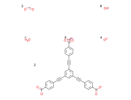 [Hf6O4(OH)8(HCO2)2(4,4′,4″-(benzene-1,3,5-triyl-tris(ethyne-2,1-diyl))tribenzoate)2(H2O)x]n