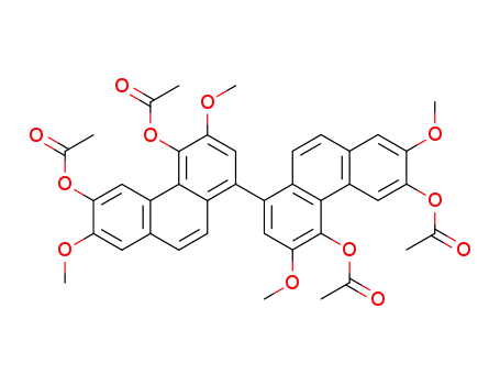3.7.3'.7'-Tetramethoxy-4.6.4'.6'-tetraacetoxy-diphenanthryl-(1.1')