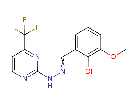 2-methoxy-6-((2-(4-(trifluoromethyl) pyrimidin-2-yl)hydrazono)methyl)phenol