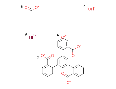 Hf6(μ3-O)4(μ3-OH)4(HCO2)6(benzene-1,3,5-tribenzoate)2
