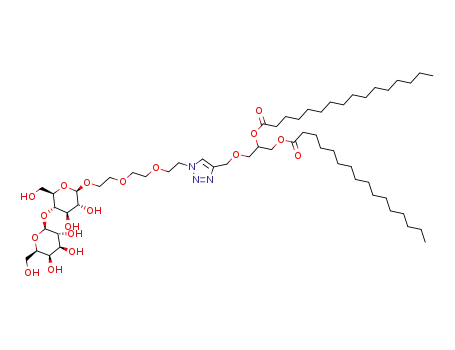 1-{2-[2-(2-(β-D-galactopyranosyl-(1→4)β-D-glucopyranosyloxy)ethoxy)ethoxy]ethyl}-4-{[(1,2-dihexadecanoyloxycarbonyl)propyl-oxy]methoxy}-1,2,3-triazole