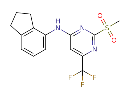 N-(2,3-dihydro-1H-inden-4-yl)-2-methanesulfonyl-6-(trifluoromethyl)pyrimidin-4-amine