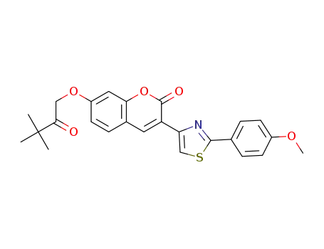 7-(3,3-dimethyl-2-oxobutoxy)-3-[2-(4-methoxyphenyl)-1,3-thiazolyl-4-yl]-2-oxo-2H-chromen-7-yl acetate