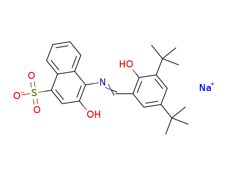 1-((3,5-di-tert-butyl-2-hydroxybenzylidene)amino)naphthalen-2-ol-5‑sodium sulfonate