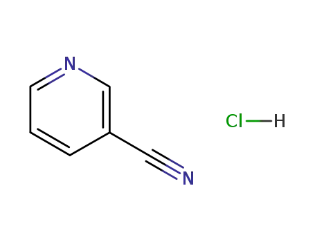 Molecular Structure of 65520-09-4 (3-Pyridinecarbonitrile, monohydrochloride)