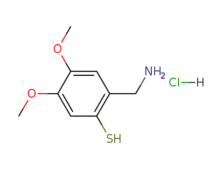 Molecular Structure of 21407-29-4 (4,5-DIMETHOXY-2-MERCAPTOBENZYLAMINE HYDROCHLORIDE)