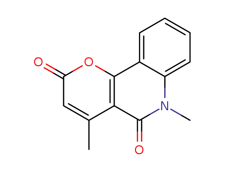 Molecular Structure of 79359-49-2 (2H-Pyrano[3,2-c]quinoline-2,5(6H)-dione, 4,6-dimethyl-)