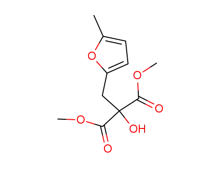 Molecular Structure of 89215-47-4 (Propanedioic acid, hydroxy[(5-methyl-2-furanyl)methyl]-, dimethyl ester)