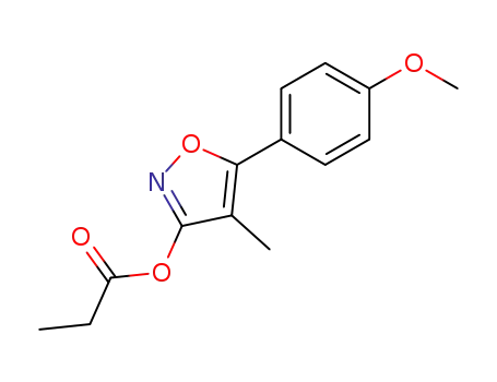 Molecular Structure of 51291-35-1 (3-Isoxazolecarboxylicacid,5-(4-methoxyphenyl)-4-methyl-,ethylester(9CI))