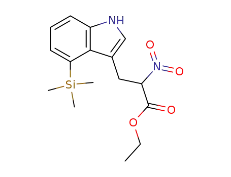 ethyl 2-nitro-3-<4-(trimethylsilyl)indol-3-yl>propanoate