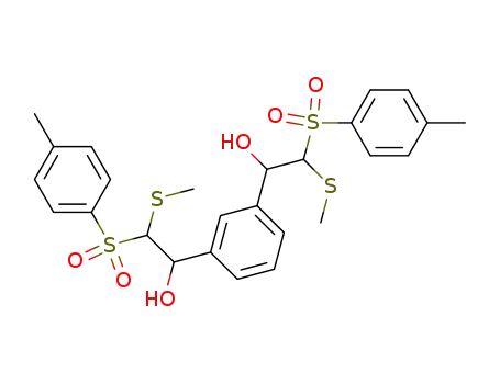 1-{3-[1-Hydroxy-2-methylsulfanyl-2-(toluene-4-sulfonyl)-ethyl]-phenyl}-2-methylsulfanyl-2-(toluene-4-sulfonyl)-ethanol