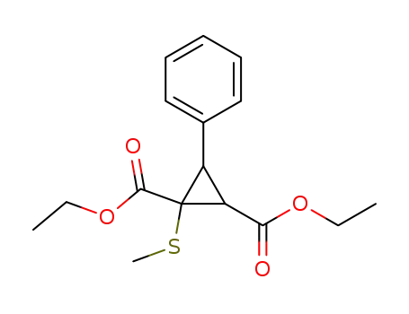 1-methylthio-3-phenyl-1,2-cyclopropanedicarboxylic acid diethyl ester