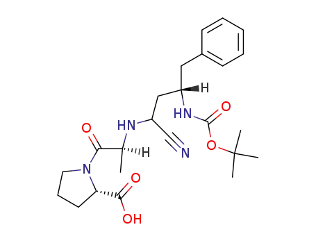 (S)-1-[(S)-2-((S)-3-tert-Butoxycarbonylamino-1-cyano-4-phenyl-butylamino)-propionyl]-pyrrolidine-2-carboxylic acid