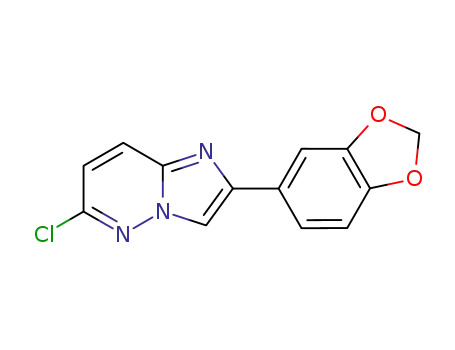 Molecular Structure of 141409-08-7 (2-(1,3-Benzodioxol-5-yl)-6-chloroimidazo[1,2-b]pyridazine)
