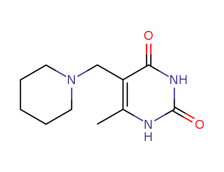 2,4(1H,3H)-Pyrimidinedione,6-methyl-5-(1-piperidinylmethyl)- cas  23213-34-5