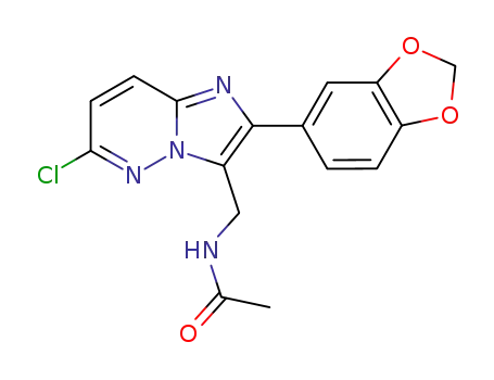 3-acetamidomethyl-6-chloro-2-(3',4'-methylenedioxyphenyl)imidazo<1,2-b>pyridazine