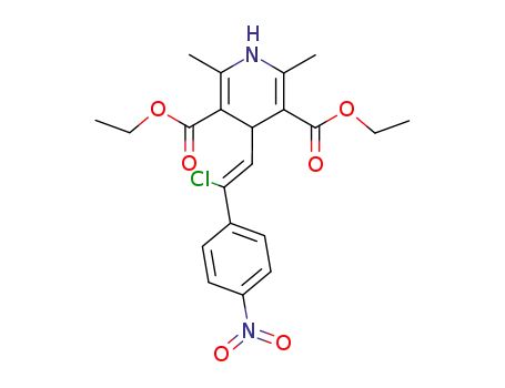 4-[(Z)-2-Chloro-2-(4-nitro-phenyl)-vinyl]-2,6-dimethyl-1,4-dihydro-pyridine-3,5-dicarboxylic acid diethyl ester