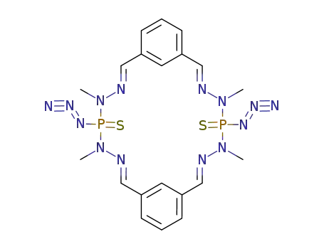 (2E,7E,14E,19E)-5,17-Diazido-4,6,16,18-tetramethyl-3,4,6,7,15,16,18,19-octaaza-5,17-diphospha-tricyclo[19.3.1.19,13]hexacosa-1(24),2,7,9,11,13(26),14,19,21(25),22-decaene 5,17-disulfide