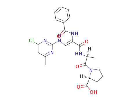 (S)-1-{(S)-2-[(Z)-2-Benzoylamino-3-(4-chloro-6-methyl-pyrimidin-2-ylamino)-acryloylamino]-propionyl}-pyrrolidine-2-carboxylic acid