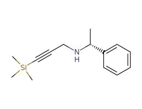 Molecular Structure of 192655-92-8 (Benzenemethanamine, a-methyl-N-[3-(trimethylsilyl)-2-propynyl]-, (R)-)