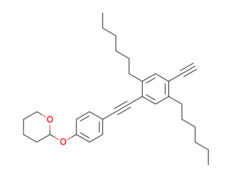 2-[4-(4-ethynyl-2,5-dihexyl-phenylethynyl)-phenoxy]-tetrahydro-pyran