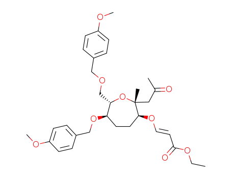 (E)-3-[(2R,3S,6R,7S)-6-(4-Methoxy-benzyloxy)-7-(4-methoxy-benzyloxymethyl)-2-methyl-2-(2-oxo-propyl)-oxepan-3-yloxy]-acrylic acid ethyl ester