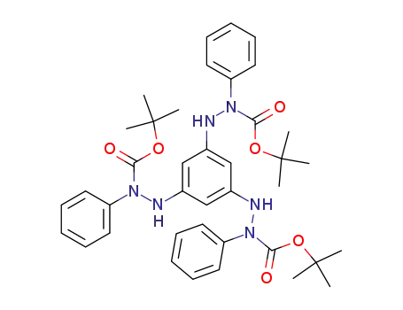 Molecular Structure of 681815-36-1 (Hydrazinecarboxylic acid, 2,2',2''-(1,3,5-benzenetriyl)tris[1-phenyl-,
tris(1,1-dimethylethyl) ester)