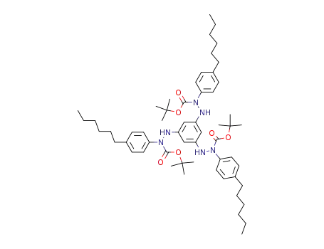 N'-{3,5-bis-[N'-tert-butoxycarbonyl-N'-(4-hexyl-phenyl)-hydrazino]-phenyl}-N-(4-hexyl-phenyl)-hydrazinecarboxylic acid tert-butyl ester