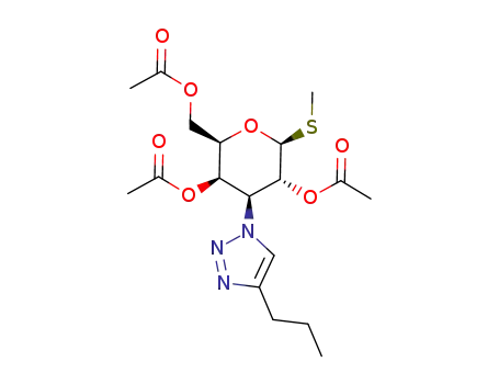 methyl 2,4,6-tri-O-acetyl-3-deoxy-3-(4-propyl-1H-[1,2,3]-triazol-1-yl)-1-thio-β-D-galactopyranoside