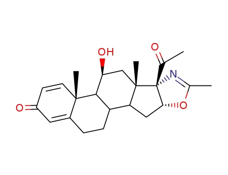 High quality (11B,16B)-11-Hydroxy-2'-Methyl-5'H-Pregna-1,4-Dieno[17,16-D]Oxazole-3,20-Dione supplier in China CAS NO.13649-88-2
