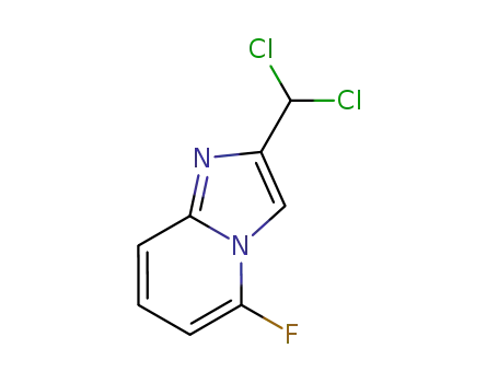 Molecular Structure of 878197-91-2 (2-(DICHLOROMETHYL)-5-FLUOROIMIDAZO[1,2-A]PYRIDINE)