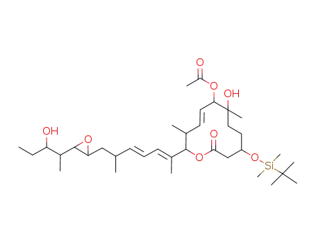 (8E,12E,14E)-7-acetoxy-3-t-butyldimethylsiloxy-6,21-dihydroxy-6,10,12,16,20-pentamethyl-18,19-epoxytricosa-8,12,14-trien-11-olide