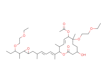 (8E,12E,14E)-7-acetoxy-6,21-bis(1-ethoxyethoxy)-3-hydroxy6,20,12,16,20-pentamethyl-18,19-epoxytricosa-8,12,14-trien-11-olide
