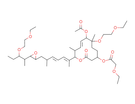 (8E,12E,14E)-7-acetoxy-3-ethoxyacetoxy-6,21-bis(1-ethoxyethoxy)-6,10,12,16,20-pentamethyl-18,19-epoxytricosa-8,12,14-trien-11-olide