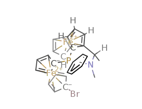 (RC,SFc,SP)-1-[2-(1-dimethylaminoethyl)ferrocen-1-yl]phenylphosphino-1'-bromoferrocene