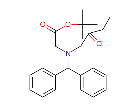 Molecular Structure of 647857-04-3 (Glycine, N-(diphenylmethyl)-N-(2-oxobutyl)-, 1,1-dimethylethyl ester)