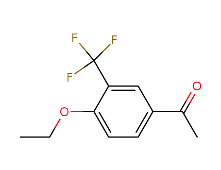 Molecular Structure of 851263-13-3 (4'-Ethoxy-3'-(trifluoroMethyl)acetophenone, 97%)