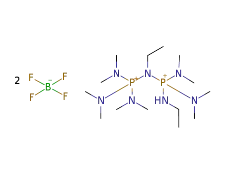 pentakis(dimethylamino)-ethylamino-ethyliminobiphosphonium ditetrafluoroborate