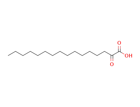 Molecular Structure of 2570-24-3 (Hexadecanoic acid, 2-oxo-)